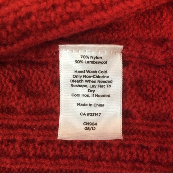 Talbots Red Cable Knit Cardigan Sweater - MP - Picture 7 of 12